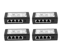 Giwnhvx 4X Adaptateur Secteur 4 Ports Poe Injector Poe Adaptateur d'alimentation Ethernet Broche 4,5 () / 7,8 (-) Entrée Dc12v-Dc48v pour Caméra IP