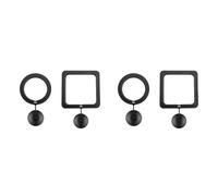Giwnhvx 4X Anneau d'alimentation pour Poissons Cercle d'alimentation Flottant avec Ventouse Facile à Installer Aquarium Noir