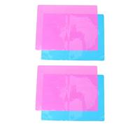 Giwnhvx 4X Feuilles de Silicone A3 Extra-Grandes pour Tapis de Moulage de Artisanat,Bleu et Rose
