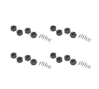 Giwnhvx 4X Mises à Niveau de L'Adaptateur Hexagonal de Moyeu de Roue de Combinateur en Alliage D'Aluminium 12 mm pour Pièces de Rechange de Voiture 144001 1/14 Rc, Gris