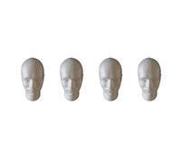 Giwnhvx 4X Perruque Homme Affichage Cosmetologie Mannequin Support Modele Mousse Blanc