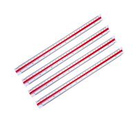 Giwnhvx 4X Règle Triangulaire en Plastique 1:20 1:25 1:50 1:75 1:100 1:125