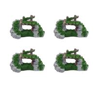 Giwnhvx 4X Résine Moss Bridge Fish Play Grotte Décor pour Fish Tank Aquarium Ornement