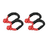Giwnhvx 4X Rouge Doux Corde Synthétique Courroie De Récupération 38.000 Livres Pièces De Voiture Corde De Remorquage Fibre Synthétique