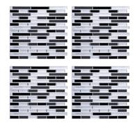 Giwnhvx 4X Stickers Muraux 3D la Tuile de Papier Le Peint de Brique pour la Cuisine Dosseret de Salle de Bain Les Anti-Carreaux Décoration de 28X23.5cm