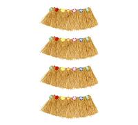 Giwnhvx 4X Table Jupe HawaïEnne Luau Fleur Herbe Jardin Fête de Mariage Plage Décor