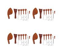 Giwnhvx 4X Un Violon Naturel 4/4 de Violon Pièces Accessoires Ensembles de Fin-Tuning, Chinrest Chin Rest, Arcs, Queue D'ongle, Corde de Queue, Vis, Patins, Bouton