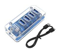Giwnhvx 4XUSB3.0 Répartiteur HUB pour Ordinateur Portable Hub D'Ordinateur de Bureau Multi-Port USB Station d'accueil Adaptateur Répartiteur Facile à Installer Facile à Utiliser, Modèle Rectan