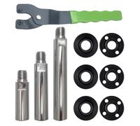 Giwnhvx 5/8-11 Barre de jonction d'arbre d'extension pour meuleuse d'angle avec meuleuse Clé de serrage réglable Kit d'écrous à bride