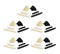 Giwnhvx 5 Définit les broches du pont Abs en noir et blanc et les pièces de rechange pour guitare acoustique