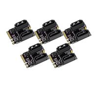 Giwnhvx 5 Pièces M2 vers SATA3.0 Carte D'Extension PCI-E3.0 Key A+ E WiFi M.2 vers Carte D'Extension Adaptateur sans Installation de Pilote