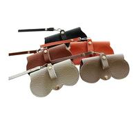 Giwnhvx 5 Pièces Sac de Lunettes de Soleil en Cuir Souple, Pochette de Lunettes Organisateur de Transport Étui à Lunettes avec Dragonne Pochette de Lunettes de Soleil Mince 15x8 cm