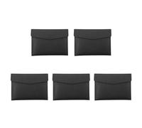 Giwnhvx 5 porte-documents en cuir PU A4 porte-documents portefeuille étanche pour dossiers avec fermeture à un clic (Noir)