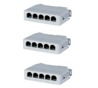 Giwnhvx 5 ports 10/100Mbps PoE Extender 1 entrée 4 sorties commutateur réseau répéteur soutien IEEE802.3af/at/bt pour commutateur PoE NVR IPC 3pcs