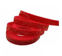 Giwnhvx 50 MèTres de de Velours de NoëL Simple Face de Velours Satiné de Couleur pour Mariage de NoëL