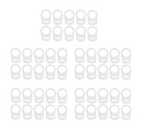 Giwnhvx 50 Pcs Bouton Silicone Anneau Porte-Sucette Mannequin Pince Adaptateur Clair