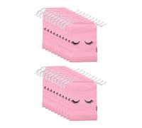 Giwnhvx 50 PièCes de Soin des Cils Trousses de Maquillage en Plastique Trousse de Maquillage de Toilette Voyage CosméTique avec Cordon Rose,M