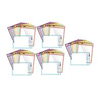 Giwnhvx 50 poches effaçables un Sec, couvertures extra larges Réutilisables pour poches effaçables un Sec, porte-cartes, fournitures pour enseignants couvertures effaçables un sec
