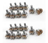 Giwnhvx 50K Ohm B50K Top réglage linéaire double moleté arbre de potentiomètre de 20 pièces.