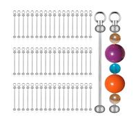 Giwnhvx 55 Pièces de Bandes de Porte-Clés en Perles Vierges, Pièces de Rechange pour Pendentifs, Artisanat, Fabrication de, Cadeaux