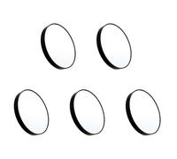 Giwnhvx 5pièces 10X Miroir de Maquillage Miroir Grossissant avec Deux Ventouses Outils de Maquillage Miroir Rond Grand Miroir Grossissement Dix Fois Noir