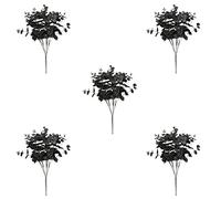Giwnhvx 5X 20 Têtes Artificielles Eucalyptus Noir Faux Fleur Plante Décoration de Fête de Mariage
