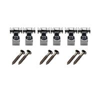 Giwnhvx 6 Cordes de Guitare Électrique, Boucle à Cordes à Rouleaux, Dispositif Fixe Argenté pour Fenders Strat Tele TL