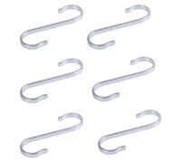 Giwnhvx 6 crochets en acier inoxydable en forme de S crochet pour cintres de cuisine avec crochet pour cuisine, 19 x 19 mm