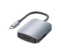Giwnhvx 6 en 1 USB C Hub Type C 3.0 Adaptateur pour Compatible SD TF Carte PD Chargeur Rapide Splitter USB Station d'accueil HUB