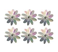 Giwnhvx 6 Pcs 2 1/2Inch Sequin Fleurs Strass Perles Applique Cristal Perlé Fleur Applique