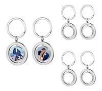 Giwnhvx 6 PCS sous-Verres Vierges par Sublimation Porte-Clés Transfert de Presse à Chaud Animaux de Compagnie Estampage Étiquettes de Chien de Chat Impression Double Face Cadeau Personnalisé
