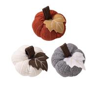 Giwnhvx 6 Pièces Citrouilles Décoratives Automne Thanksgiving Halloween Décoration Citrouille Tricotée Tissu à Coudre Pendentif à Suspendre Arbre de Fête