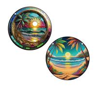 Giwnhvx 6 Pièces Décor 3D Lever et Coucher du Soleil Décor Attrape-Soleil Teinté pour Jardin Salon Cadeau pour Son Signe
