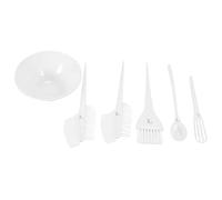 Giwnhvx 6 PièCes SéRies de Coloration des Cheveux Teinture Ensemble Brosse Peigne Bol Cheveux Teinte Bol de MéLange Bricolage Coloration des Cheveux
