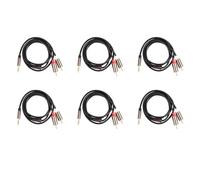 Giwnhvx 6 x jack 3,5 mm vers 2 audio AUX répartiteur stéréo de 3,5 mm vers 2 haut-parleurs 1 m