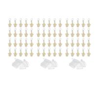 Giwnhvx 60 Pièces Baptême Porte-Clés Baptême Bois Porte-Clés Faveur de Baptême Souvenirs de Baptême Faveurs de Communion pour Garçon ou Fille