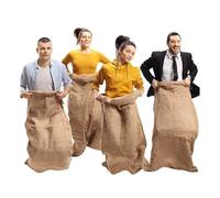 Giwnhvx 60 x 100 cm Sac de pommes de terre Sac de jeu en toile de jute pour enfants et adultes