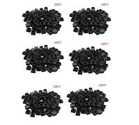 Giwnhvx 600Pcs Embouts de Tube Carrés en Plastique, Bouchons 20 mm x 20 mm, Noir
