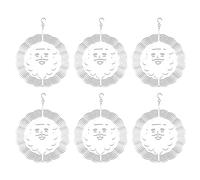 Giwnhvx 6Pack 8 Pouces Sublimation Wind Spinner Blancs Pères Noël Wind Spinners Pendantes Wind Spinners pour Jardin Extérieur Faciles à Utiliser Blanc