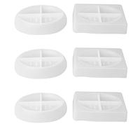 Giwnhvx 6PCS Silicone Porte-savon Moule En Résine Ovale/Carré Échappement Boîte à Savon Moule pour Résine Époxy Accueil Organisateur