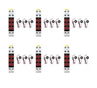 Giwnhvx 6X AmpèRemèTre Triphasé à sur Rail Din, Mini-MèTre de Courant Modulaire, Indicateur de Jauge, Détecteur à Affichage Numérique LED, AmpèRemèTre