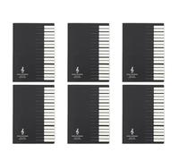 Giwnhvx 6X Cinq Lignes Notes de Musique Carte Personnel Support Notebook