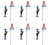 Giwnhvx 6X Lab Clamp 3 Tête enduite de Caoutchouc Un Bout de Doigt avec Clip Noir pour Support de Laboratoire