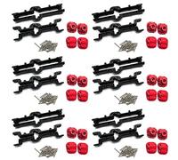 Giwnhvx 6X Métal pour Logement Essieu Pont Avant Et Arrière pour MN D90 D91 MN99 MN99S 1/12 RC Accessoires pour Pièces De Voiture, Noir