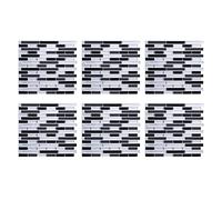 Giwnhvx 6X Stickers Muraux 3D la Tuile de Papier Le Peint de Brique pour la Cuisine Dosseret de Salle de Bain Les Anti-Carreaux Décoration de 28X23.5cm