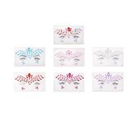 Giwnhvx 7 Pièces Autocollants Auto-Adhésifs, Artisanat Bling Bijou Autocollants en Cristal pour Bricolage Artisanat Maquillage Festival