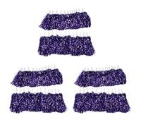 Giwnhvx 72 Pcs Pom Pom Cheerleading Cheer Pom Pom avec Poignée en Plastique pour Adultes Enfants Cheerleaders Party Violet