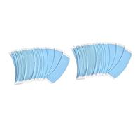 Giwnhvx 72 Pièce Série/Lot Bleu Fixe Double Bande Perruque Adhésif Étendu Bande de Cheveux Imperméable à L'Eau pour Toupee Dentelle Perruque Film avec Ligne de Refendage
