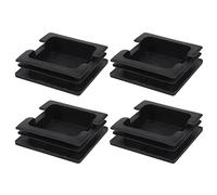 Giwnhvx 75 mm x 75 mm Bouchons carrés en plastique inserts pour tubes inserts de fermeture 4 pièces