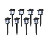 Giwnhvx 8 lampes solaires de jardin, lampes solaires de paysage pour lumières solaires pour patio, jardin, pelouse, passerelle, rail, A
